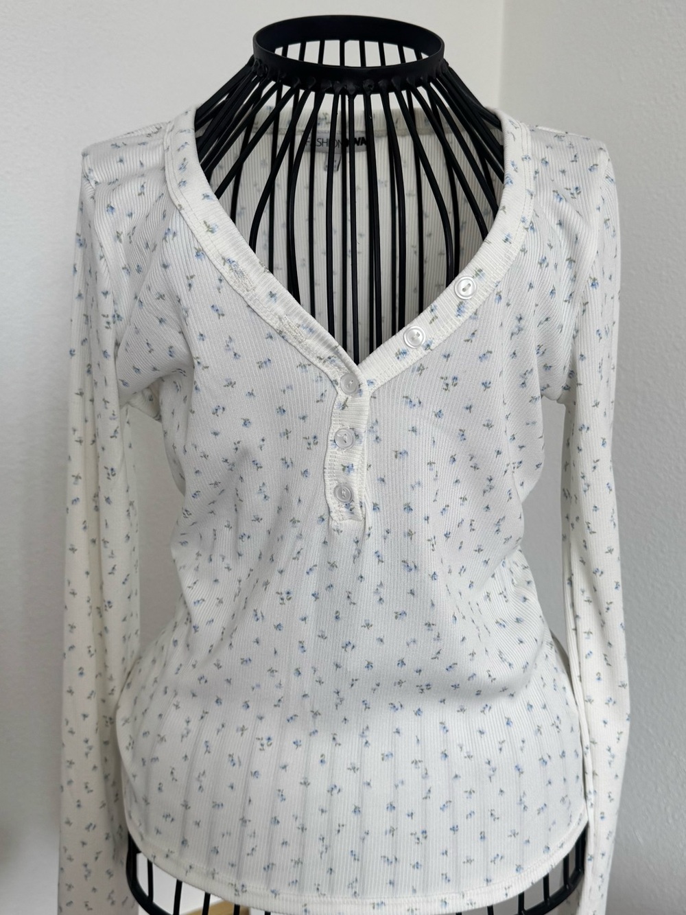 White floral long sleeve